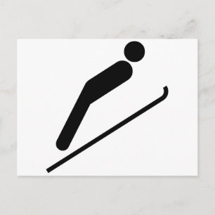 Skisprung Postkarte