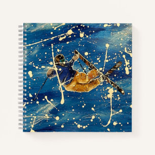 Skisprung Spritzer Notizbuch