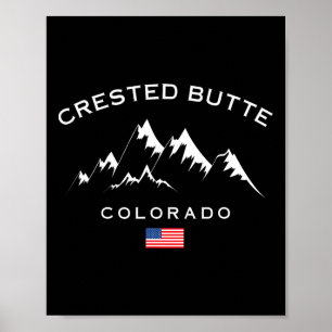 Skistation Crested Butte Colorado Rocky Mountains Poster