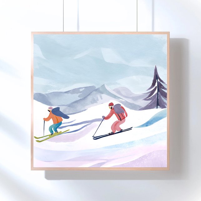Skitag | Watercolor Winterberg Poster (Von Creator hochgeladen)