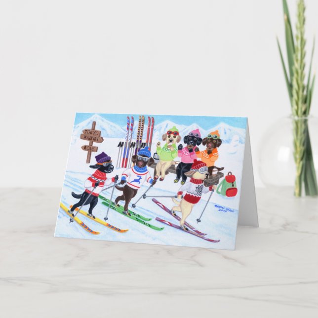 Skitouren - Malerei Karte (Vorderseite)