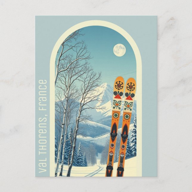 Skiurlaub Val Thorens Frankreich Postkarte (Vorderseite)