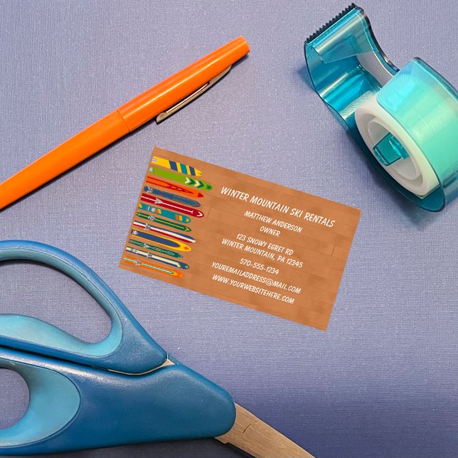 Skivermietung Skilehrer Custom Visitenkarte (Von Creator hochgeladen)