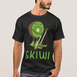 Skiwi Kiwi Ski Skier Früchte Früchte Winter Sports T-Shirt