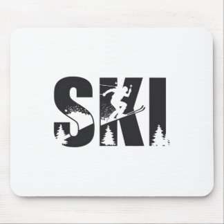Skiwinters-Liebhaber des Kies mit dem Berg Mousepad