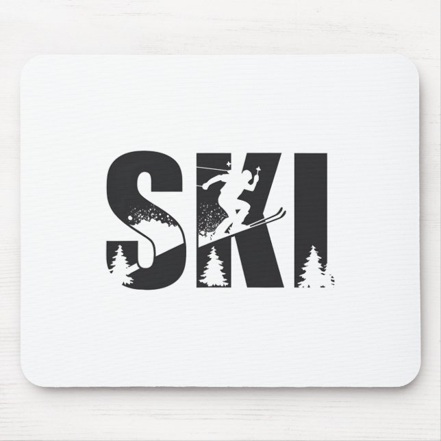 Skiwinters-Liebhaber des Kies mit dem Berg Mousepad (Vorne)