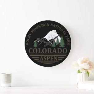Skizentrum Colorado Aspen Große Wanduhr