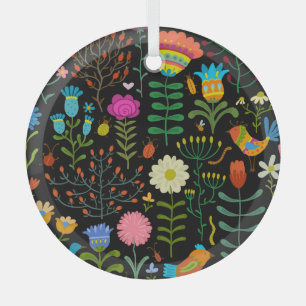 Skizze Blumenmuster, nahtlos künstlerisches Muster Ornament Aus Glas