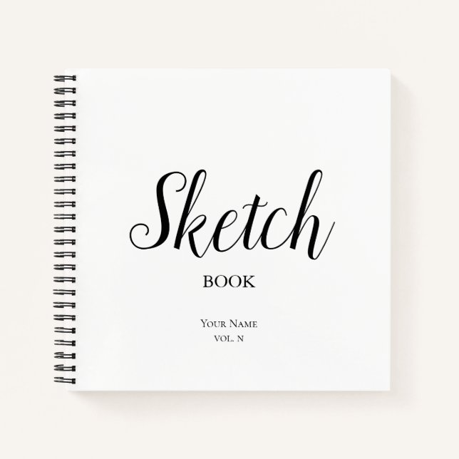 Skizze Buch mit Ihrem Namen Personalisiertes Noteb (Vorderseite)