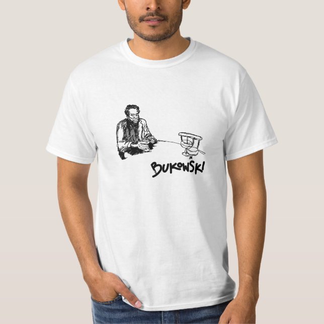 Skizze Charless Bukowski T-Shirt (Vorderseite)