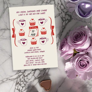 Skizze Cupcakes und Kakao mit Laune Einladung