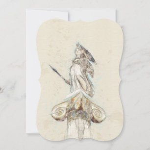 Skizze der Athena-Statue Einladung – Elegant