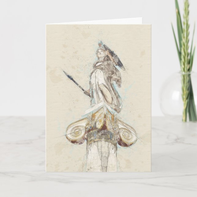 Skizze der Athena-Statue Karte (Vorderseite)