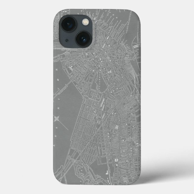 Skizze der Boston-Stadt-Karte Case-Mate iPhone Hülle (Rückseite)