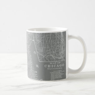 Skizze der Chicago-Stadt-Karte Tasse