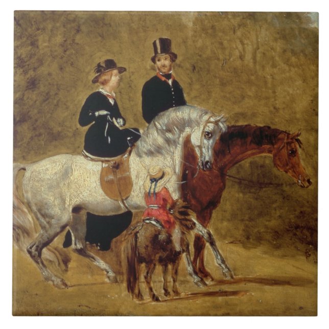 Skizze der Königin Victoria, der Prinz Gemahl u. Fliese (Vorderseite)