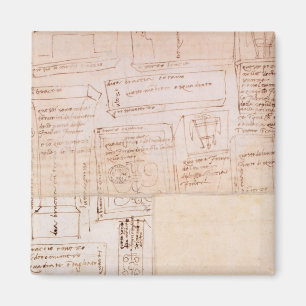 Skizze der Marmor-Blöcke für Statuen mit Magnet