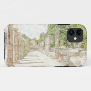 Skizze der Ruinen in der antiken Olympia, Elis, Gr Case-Mate iPhone Hülle
