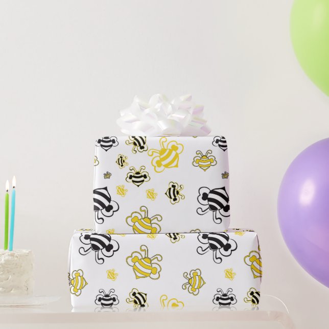 Skizze des Bienenmusters Geschenkpapier (Partygeschenke)