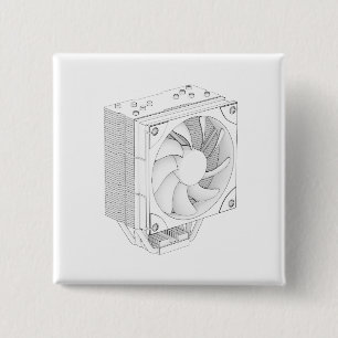 Skizze des Computerprozessors cooler Button