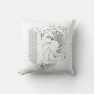 Skizze des Computerprozessors cooler Kissen