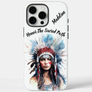 Skizze des indigenen Erbes: Wilde Touch iPhone 16 Pro Max Hülle