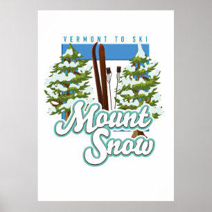 Skizze des Schneeschuhs Snow Vermont. Poster