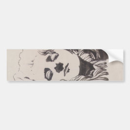 Skizze einer Frau aus "Ver Sacrum" (Moser) Autoaufkleber