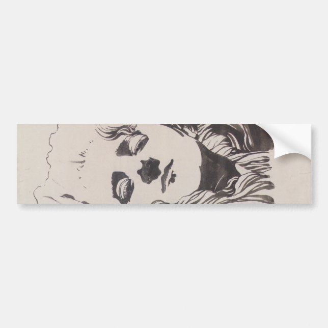 Skizze einer Frau aus "Ver Sacrum" (Moser) Autoaufkleber (Vorne)