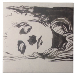 Skizze einer Frau aus "Ver Sacrum" (Moser) Fliese