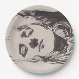 Skizze einer Frau aus "Ver Sacrum" (Moser) Pappteller