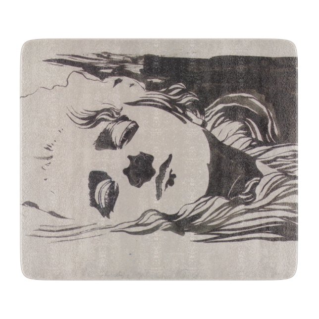 Skizze einer Frau aus "Ver Sacrum" (Moser) Schneidebrett (Vorderseite)