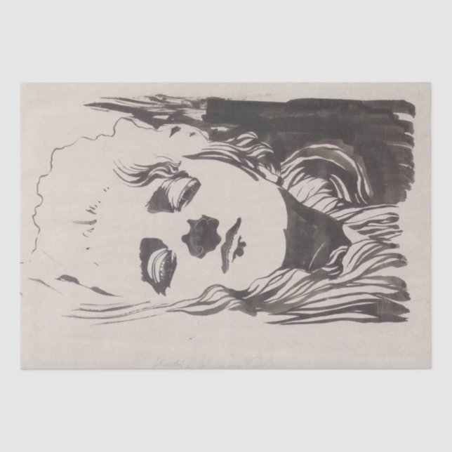 Skizze einer Frau aus "Ver Sacrum" (Moser) Seidenpapier (Vorderseite)