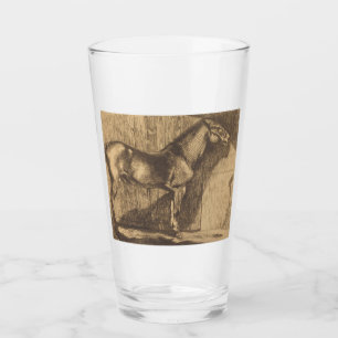 Skizze eines Ponys (von Paul-Albert Besnard) Glas