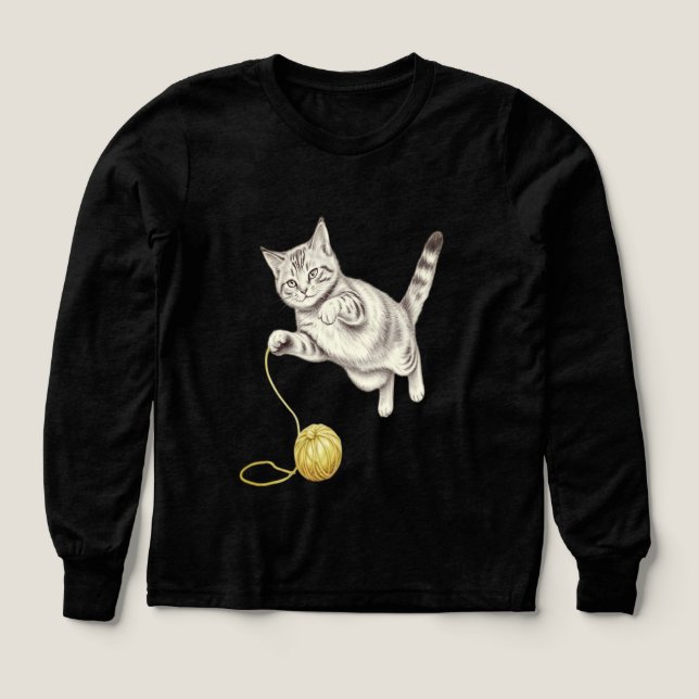 Skizze eines Tabby-Katzes im Spiel (Design Vorderseite)