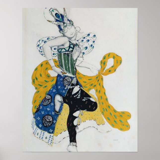 Skizze für das Ballett 'La Peri' von Paul Dukas Poster (Vorne)