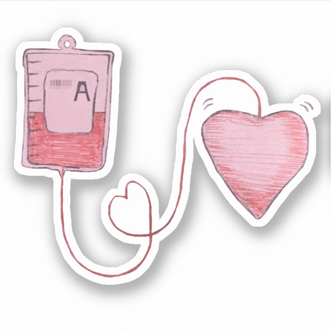 Skizze für das Blutbild Aufkleber (Vorderseite)