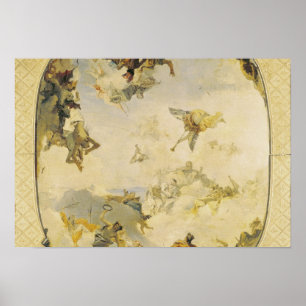 Skizze für die Apotheose der Pisani Familie Poster