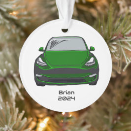 Skizze für Elektrofahrzeug SUV mit grüner Hand Ornament