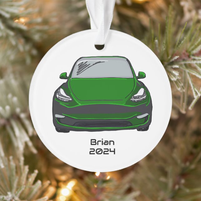 Skizze für Elektrofahrzeug SUV mit grüner Hand Ornament (Baum)