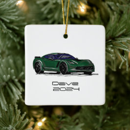 Skizze für Sportwagen C7 Corvette Keramikornament