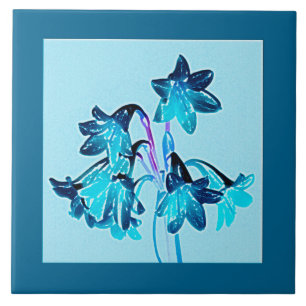 Skizze für Taglilien - Kobalt und Sky Blue Fliese