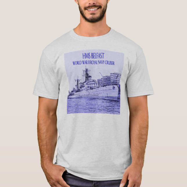 Skizze HMS Belfast T-Shirt (Vorderseite)