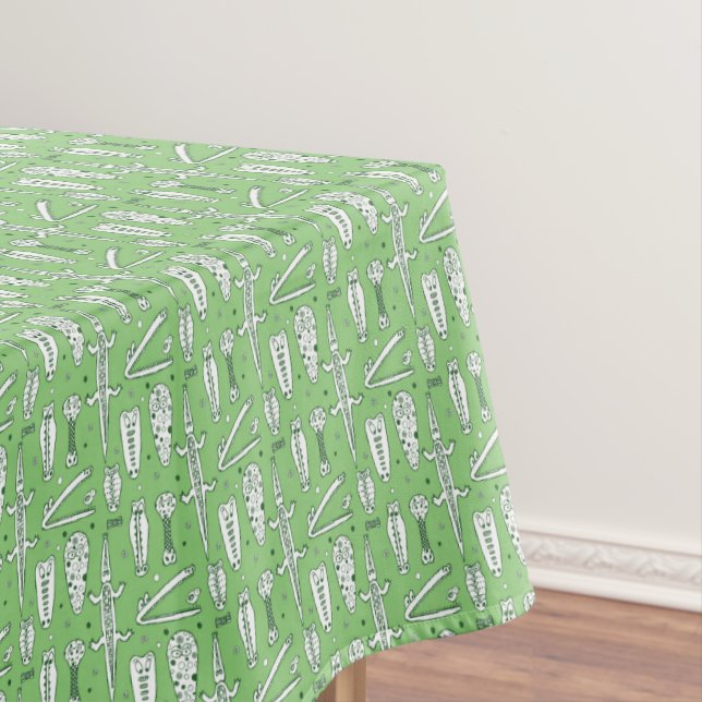 Skizze-Krokodil-Muster 2 Tischdecke (Beispiel)
