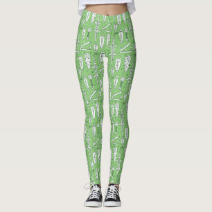 Skizze Krokodile Muster 2 Leggings