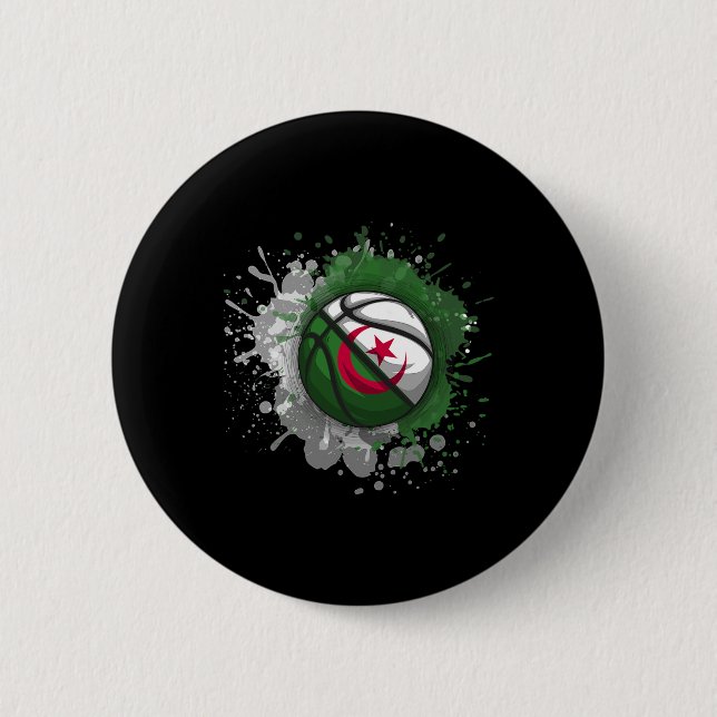 Skizze mit algerischer Flagge Button (Vorderseite)
