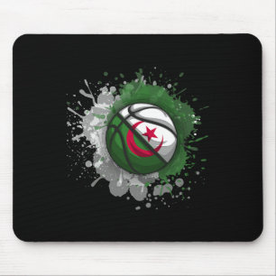 Skizze mit algerischer Flagge Mousepad