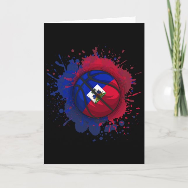 Skizze mit haitianischer Flagge Karte (Vorderseite)