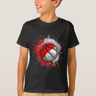 Skizze mit indonesischer Flagge T-Shirt