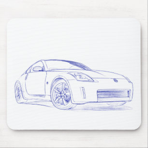 Skizze Nis 350Z Mousepad